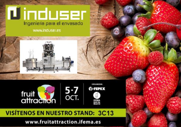 Induser presents its stand for Fruit Attraction 2016, Pavillion 3 Stand 3C13